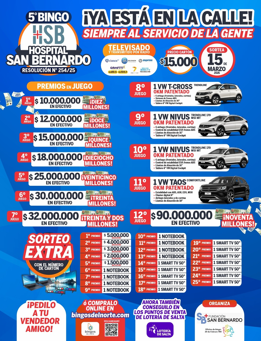 BINGO HOSPITAL SAN BERNARDO